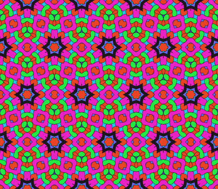 seamless patterns, abstract floral geometric texture. Ornament for interior design, greeting cards, birthday or wedding invitations, paper print. Ethnic background in east style.のイラスト素材
