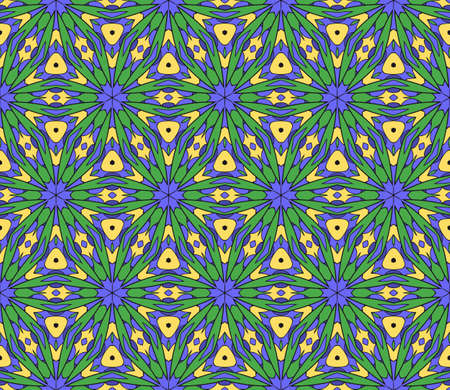 Ornamental flower design. Modern seamless geometry pattern. Vector illustration. For the interior design, printing, web and textile design.のイラスト素材