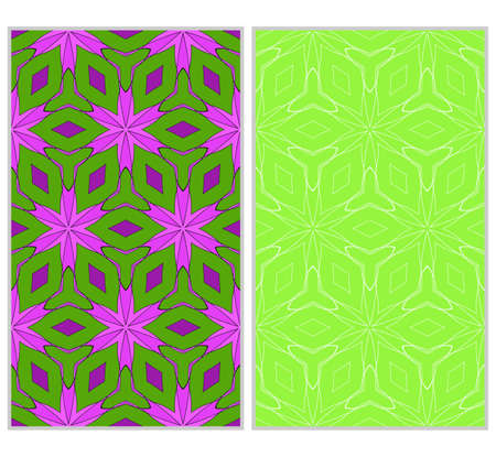 Set of 2 seamless floral pattern with hand drawn texture. Ornament for interior design, greeting cards, birthday or wedding invitations, fabric print. Ethnic background in arabian style.のイラスト素材