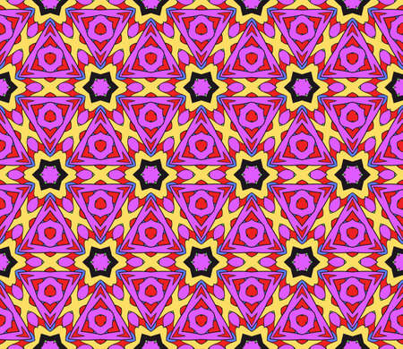 modern floral pattern of geometric ornament. Seamless vector illustration. for interior design, printing, wallpaper, decor, fabric, invitation.のイラスト素材
