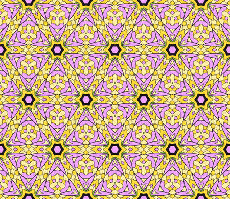 modern floral pattern of geometric ornament. Seamless vector illustration. for interior design, printing, wallpaper, decor, fabric, invitation.のイラスト素材