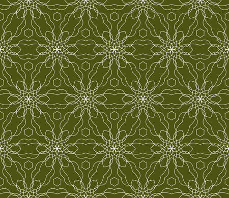 green color floral ornament. modern pattern. seamless vector illustration. for interior design, textile, wallpaperのイラスト素材