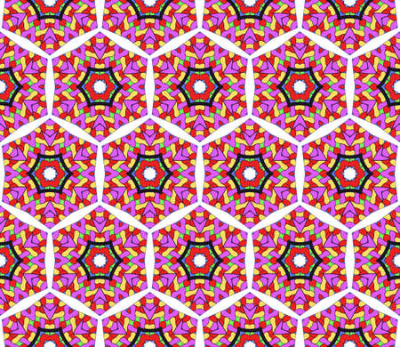 Seamless patterns . Vintage decorative ethnic floral ornament. vector illustration. oriental design for print, wallpaper, decor, fabric, textileのイラスト素材