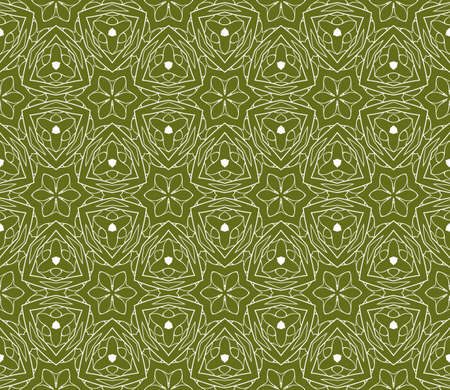 seamless floral lace pattern with hand drawn texture. Ornament for interior design, greeting cards, birthday or wedding invitations, fabric print. Ethnic background in arabian style.のイラスト素材