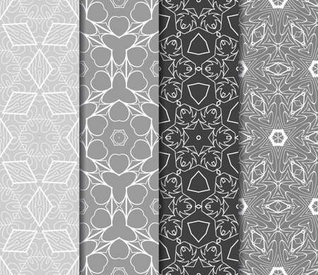 set of floral ornament. seamless vector pattern. interior decoration, wallpaper, invitation, fashion design.のイラスト素材