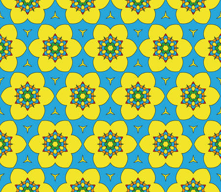 Colorful floral seamless pattern background. Luxury texture for wallpaper, invitation. vector illustration.のイラスト素材