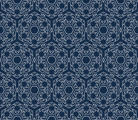 Geometric seamless pattern. Modern floral ornament. vector illustration. For the interior design, wallpaper, decoration print, fill pages, invitation card, cover bookのイラスト素材