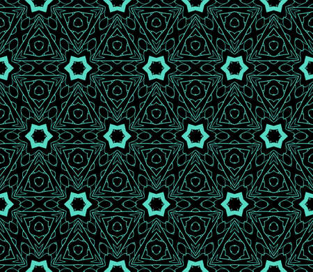 geometric pattern in floral lace style. Ethnic ornament. Vector illustration. For modern interior design, fashion textile print, wallpaper, decor panelのイラスト素材