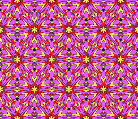 Ornamental flower design. Modern seamless geometry pattern. Vector illustration. For the interior design, printing, web and textile design.のイラスト素材