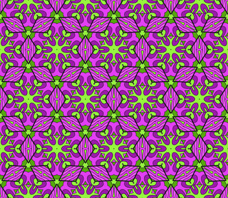 color decorative geometric floral pattern. seamless vector illustration. for wallpaper, invitation, fabric textileのイラスト素材