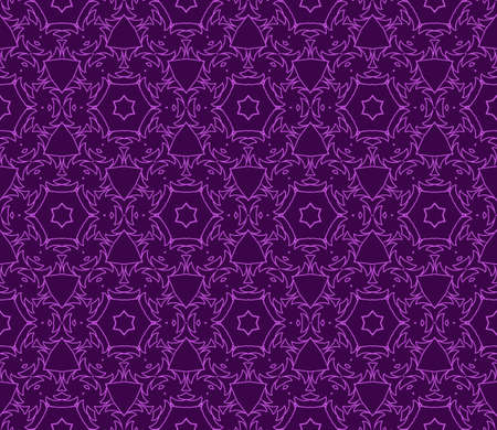 romantic geometric floral seamless pattern. Vector illustration. For modern interior design, fashion textile print, wallpaper, decor panelのイラスト素材