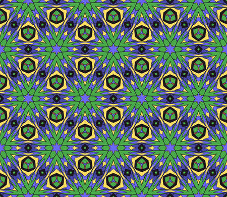 decorative ethnic ornament. Seamless vector illustration. Floral style. For interior design, fabric print, page fill, wallpaper, textileのイラスト素材
