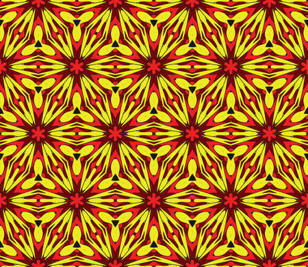 Ornamental flower design. Modern seamless geometry pattern. Vector illustration. For the interior design, printing, web and textile design.のイラスト素材