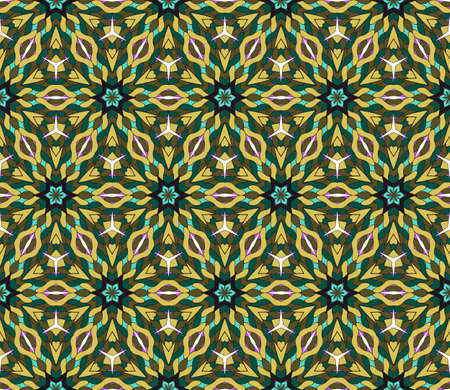 seamless patterns, abstract floral geometric texture. Ornament for interior design, greeting cards, birthday or wedding invitations, paper print. Ethnic background in east style.のイラスト素材