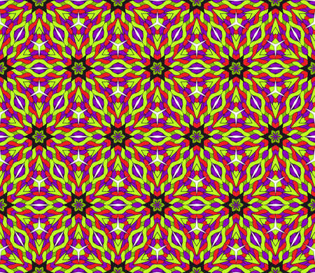 modern floral pattern of geometric ornament. Seamless vector illustration. for interior design, printing, wallpaper, decor, fabric, invitation.のイラスト素材