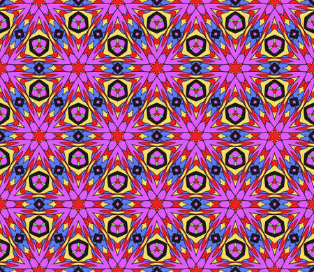 modern floral pattern of geometric ornament. Seamless vector illustration. for interior design, printing, wallpaper, decor, fabric, invitation.のイラスト素材
