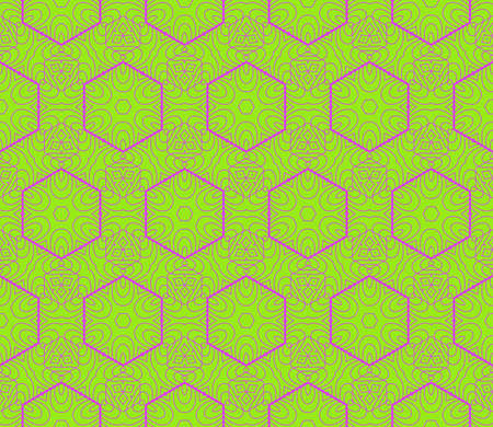 romantic geometric floral seamless pattern. Vector illustration. For modern interior design, fashion textile print, wallpaper, decor panelのイラスト素材