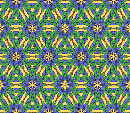 modern floral pattern of geometric ornament. Seamless vector illustration. for interior design, printing, wallpaper, decor, fabric, invitation.のイラスト素材