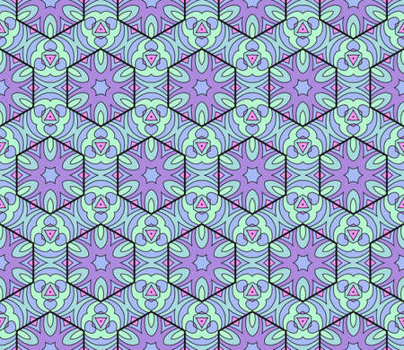 color decorative geometric floral pattern. seamless vector illustration. for wallpaper, invitation, fabric textileのイラスト素材