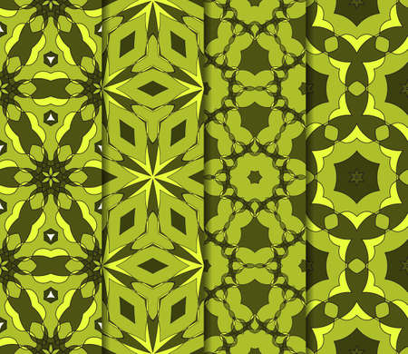 set of floral ornament. seamless vector pattern. interior decoration, wallpaper, invitation, fashion design. camouflage colorのイラスト素材