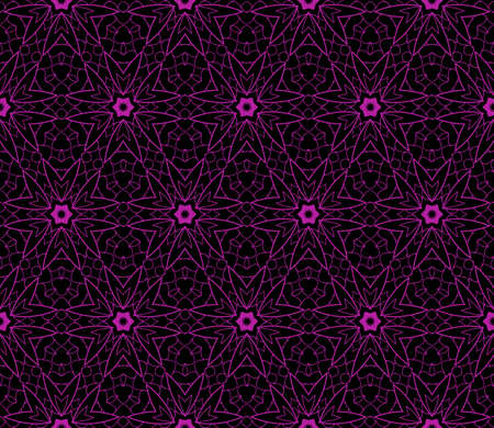 geometric pattern in floral lace style. Ethnic ornament. Vector illustration. For modern interior design, fashion textile print, wallpaper, decor panelのイラスト素材