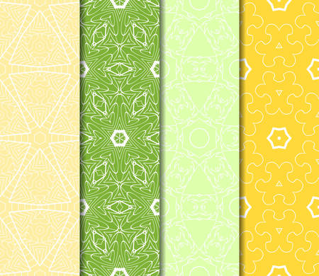 Seamless set floral pattern. vector illustration. For design, wallpaper, background fills, fill, card, banner, flyer. Ethnic ornamentのイラスト素材