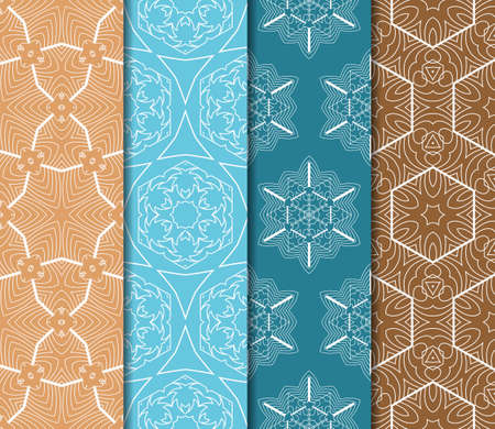 set of floral ornament. seamless vector pattern. interior decoration, wallpaper, invitation, fashion design.のイラスト素材