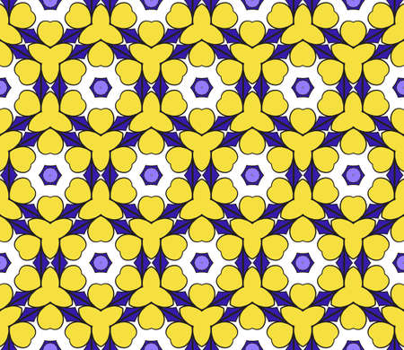 Ornamental flower design. Modern seamless geometry pattern. Vector illustration. For interior...