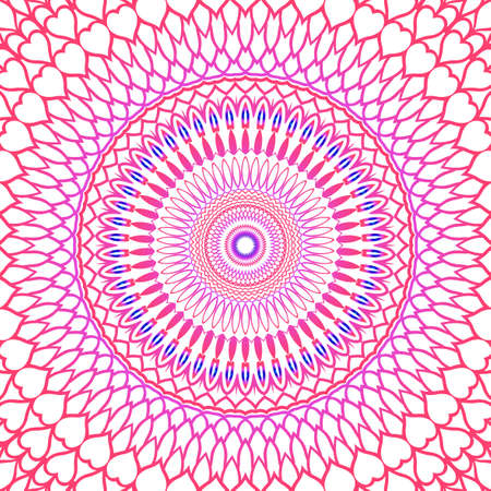 color floral pattern on white backgroound. vector illustrationのイラスト素材