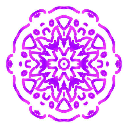 A Mandala Vector illustration on Ethnic Circle Ornament.のイラスト素材