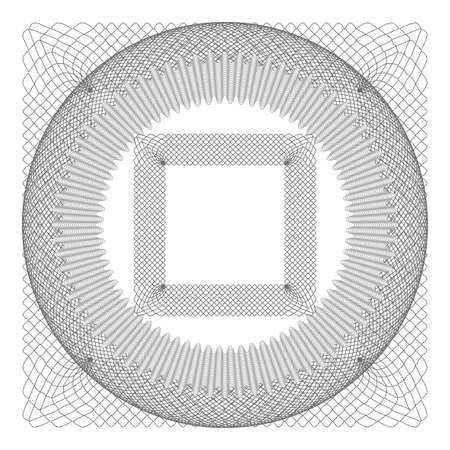Gray circle rossete. protective watermark layer for certificate, voucher, money design. vector illustrationのイラスト素材