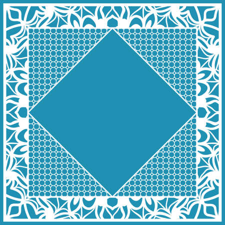 Design decorative frame for cutting. vector illustration. lace ornament for borderのイラスト素材