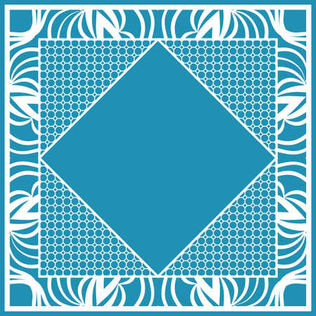 design decorative frame for cutting. vector illustration. lace ornament for borderのイラスト素材