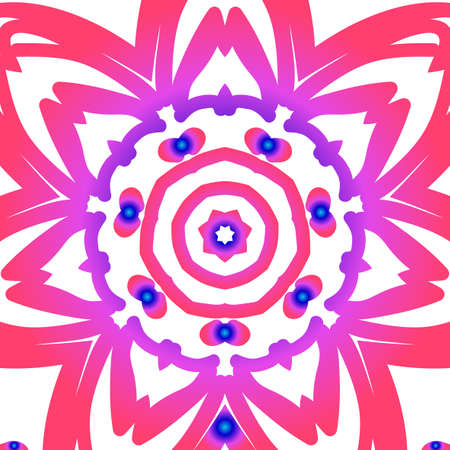 color floral pattern on white backgroound. vector illustrationのイラスト素材