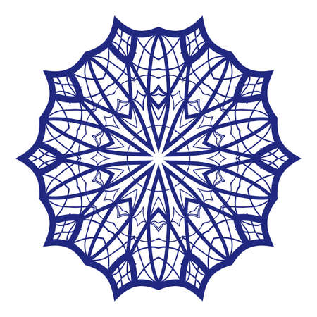 floral Mandala decorative ornament. Vector illustration. for coloring book, greeting card, invitation, tattoo. Anti-stress therapy pattern.のイラスト素材