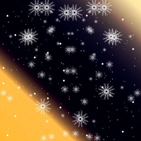 Dark blue background with snowflake. Vector illustration.のイラスト素材