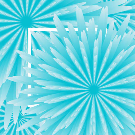 light blue Flower background, white frame. vector illustration.のイラスト素材