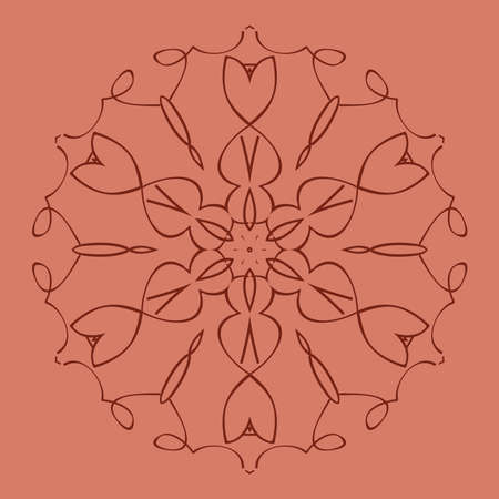 Mandala decorative ornament. Vector illustration. for coloring book, greeting card, invitation.のイラスト素材