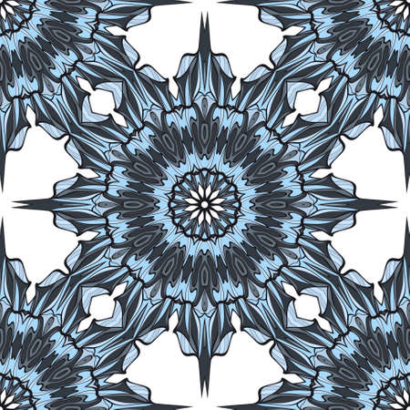 Mandala geometric lace ornament. Vector seamless pattern. Modern stylish design for design, wallpaper, invitation.のイラスト素材