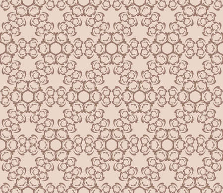 Geometric Seamless Pattern of different floral shapes. vector illustration. vector illustration....