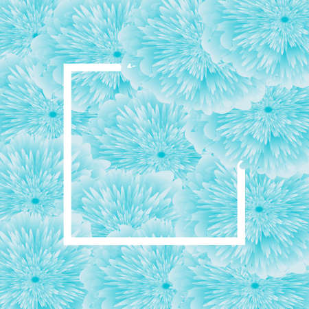 Light blue Flower background, white frame. vector illustration.のイラスト素材