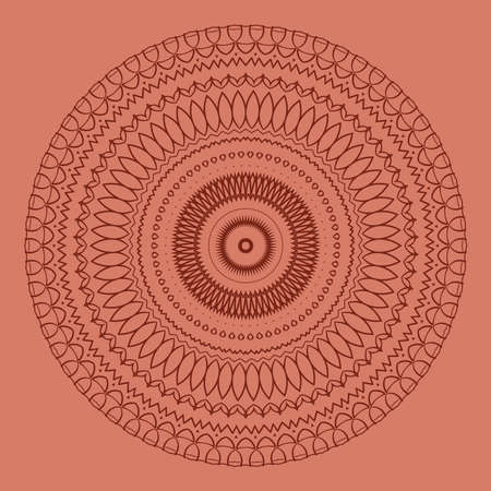 Mandala decorative ornament. Vector illustration. for coloring book, greeting card, invitation.のイラスト素材