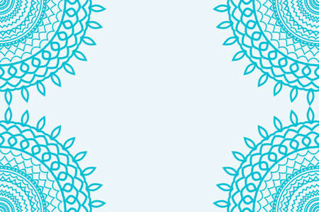 Template for Business card with mandala decorative elements.のイラスト素材