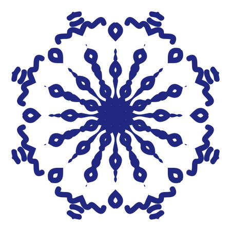 Floral Mandala decorative ornament. Vector illustration for coloring book, greeting card, invitation, tattoo. Anti-stress therapy pattern.のイラスト素材