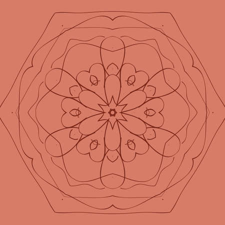 Mandala decorative ornament. Vector illustration. for coloring book, greeting card, invitation.のイラスト素材