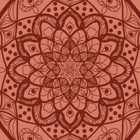 Oriental floral pattern, Mandala design.のイラスト素材