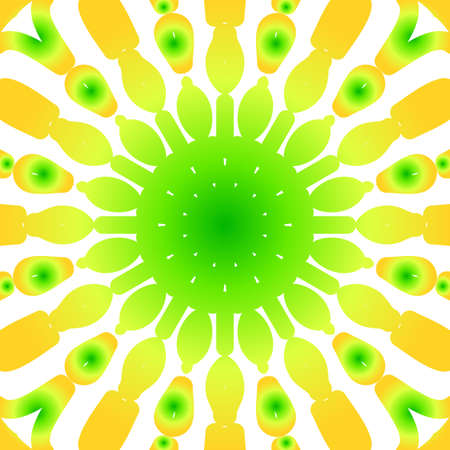 Summer color floral background. hand drawn ethnic decorative ornament. Vector illustration for...