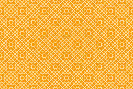 Modern geometric seamless pattern in orange color style illustration.のイラスト素材