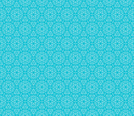 Blue tones. seamless illustration with intricate sketches of geometric shapes. For interior...