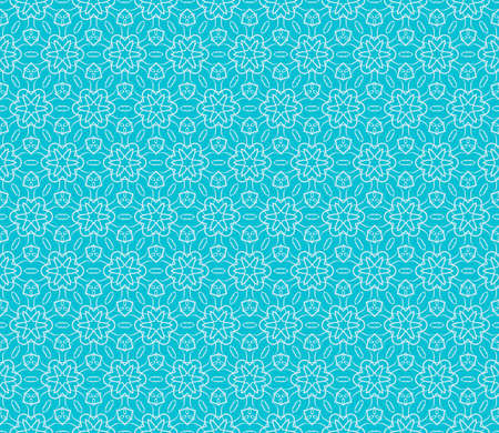 Blue tones. seamless illustration with intricate sketches of geometric shapes. For interior...